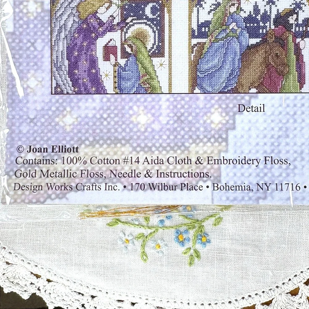 Design Works Nativity Window Cross Stitch Kit Joan Elliott 5436 Christmas 9x17